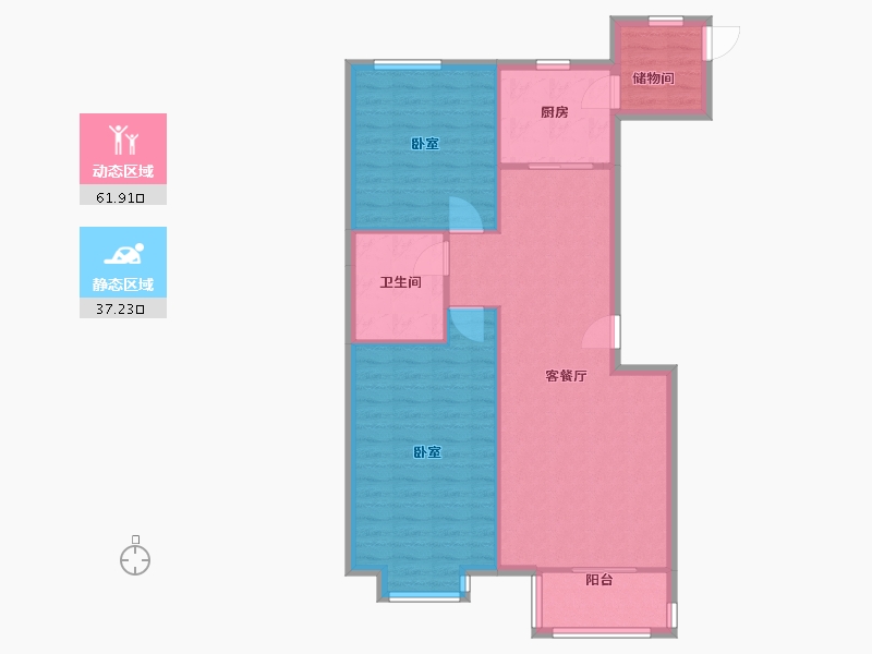 河北省-石家庄市-骏景家园-91.12-户型库-动静分区