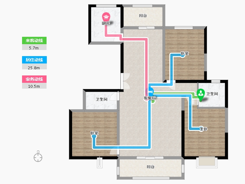 甘肃省-定西市-佳禾广场-147.00-户型库-动静线