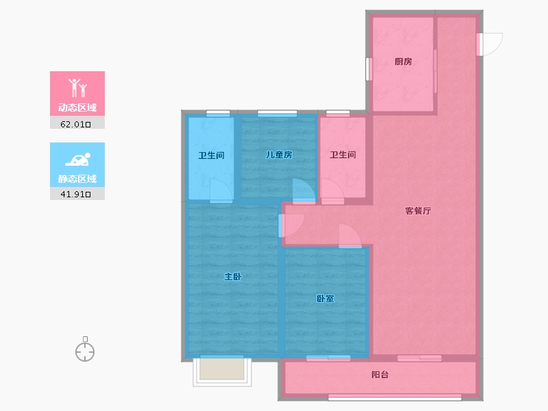 山西省-太原市-保利和光尘樾-95.20-户型库-动静分区