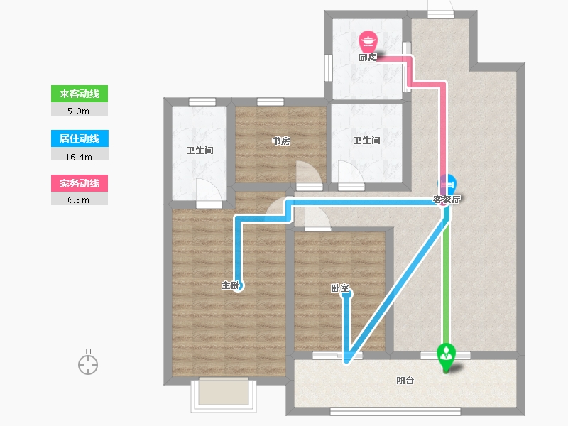 河南省-商丘市-绿城诚园-96.00-户型库-动静线