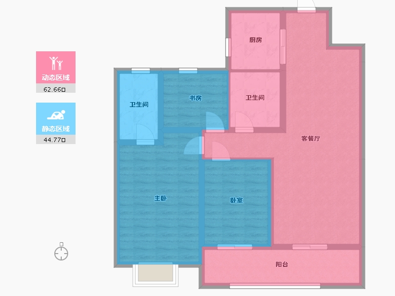 河南省-商丘市-绿城诚园-96.00-户型库-动静分区