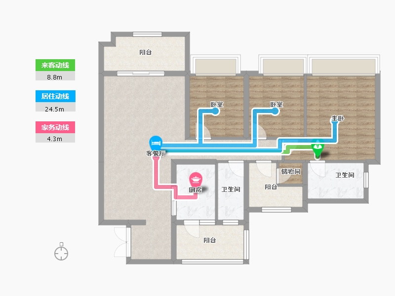 广东省-汕尾市-永利公馆-103.20-户型库-动静线