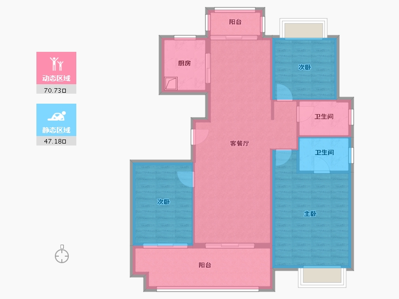 江苏省-南通市-上锦花园-130.00-户型库-动静分区