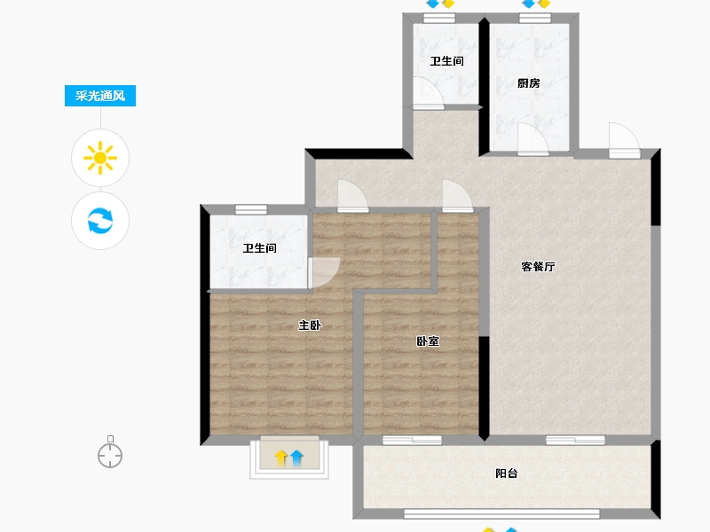 河南省-周口市-壹号院金尊府-95.06-户型库-采光通风