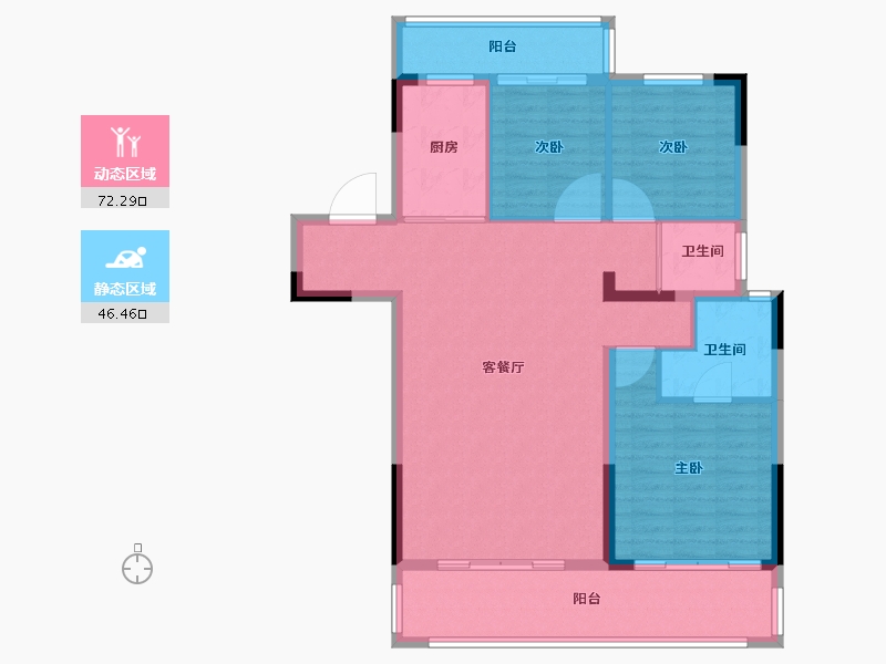 河南省-周口市-周口碧桂园天玺湾-108.00-户型库-动静分区