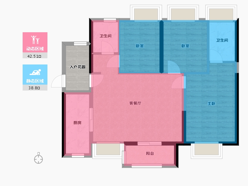 广东省-惠州市-时代风华-81.00-户型库-动静分区