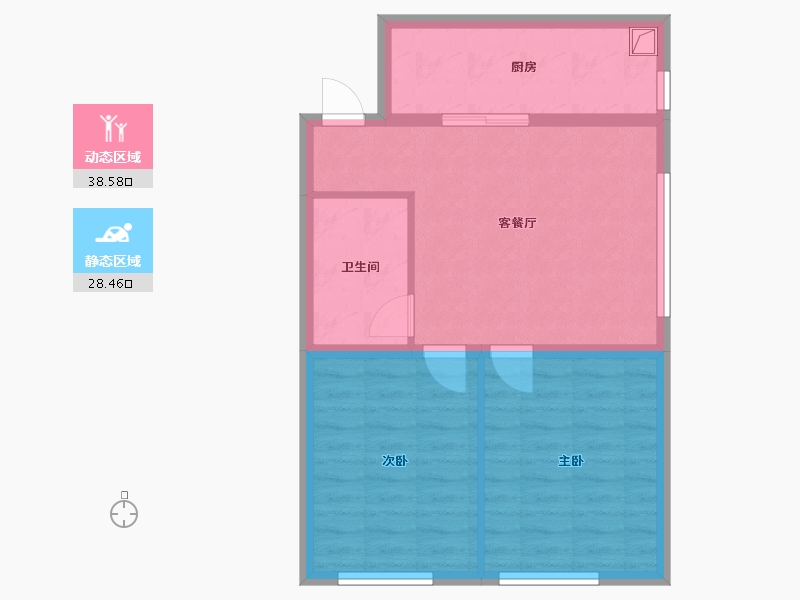 黑龙江省-哈尔滨市-汇智悦景湾-60.00-户型库-动静分区