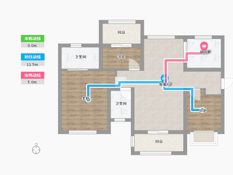 四川省-凉山彝族自治州-星月湖畔-80.00-户型库-动静线