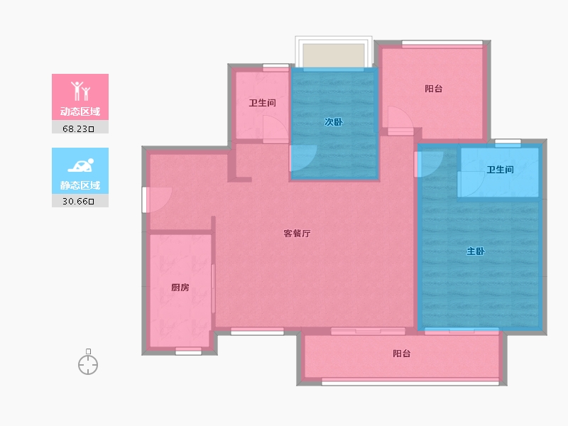 广东省-湛江市-远洋城-86.40-户型库-动静分区