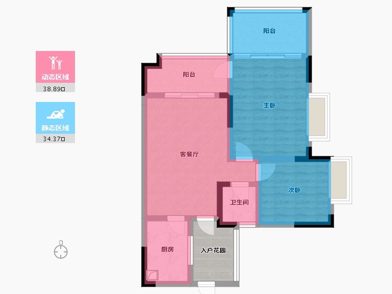 四川省-泸州市-南国雅苑-77.00-户型库-动静分区