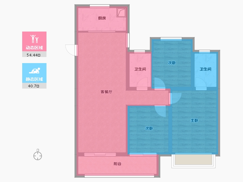 山西省-太原市-中海寰宇时代-95.20-户型库-动静分区