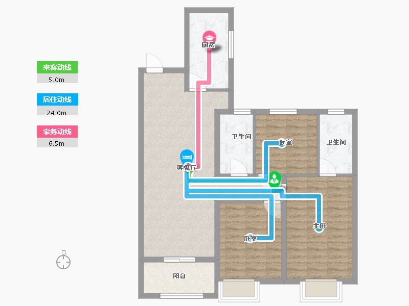 江苏省-苏州市-保利正荣堂悦-88.00-户型库-动静线