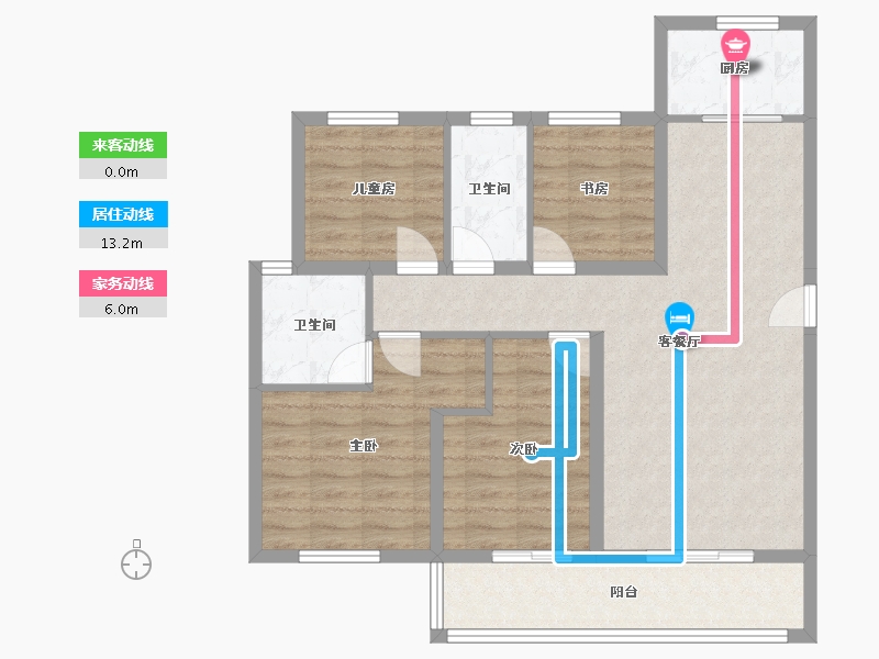 海南省-海口市-海秀街道长秀社区-93.00-户型库-动静线