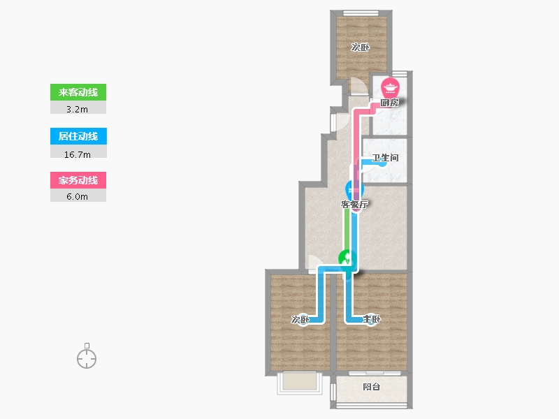 北京-北京市-陆翔佳园-75.15-户型库-动静线