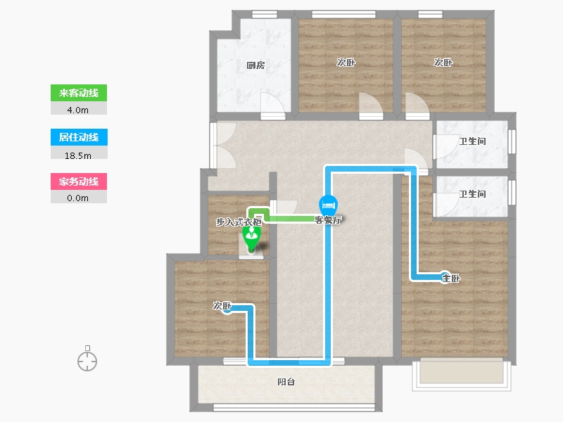 江苏省-徐州市-君澜华府-120.50-户型库-动静线