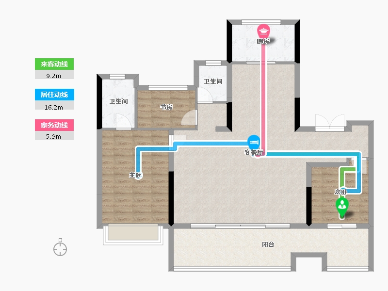 安徽省-六安市-建发玖熙府-117.82-户型库-动静线