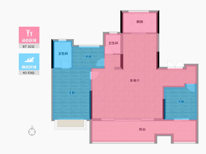 安徽省-六安市-建发玖熙府-117.82-户型库-动静分区