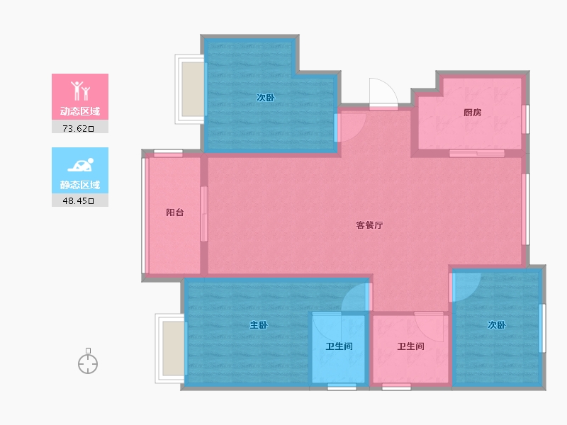 山东省-泰安市-滨河御邸-110.00-户型库-动静分区