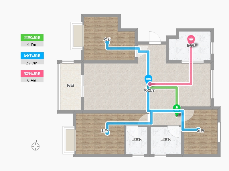 山东省-泰安市-滨河御邸-110.00-户型库-动静线