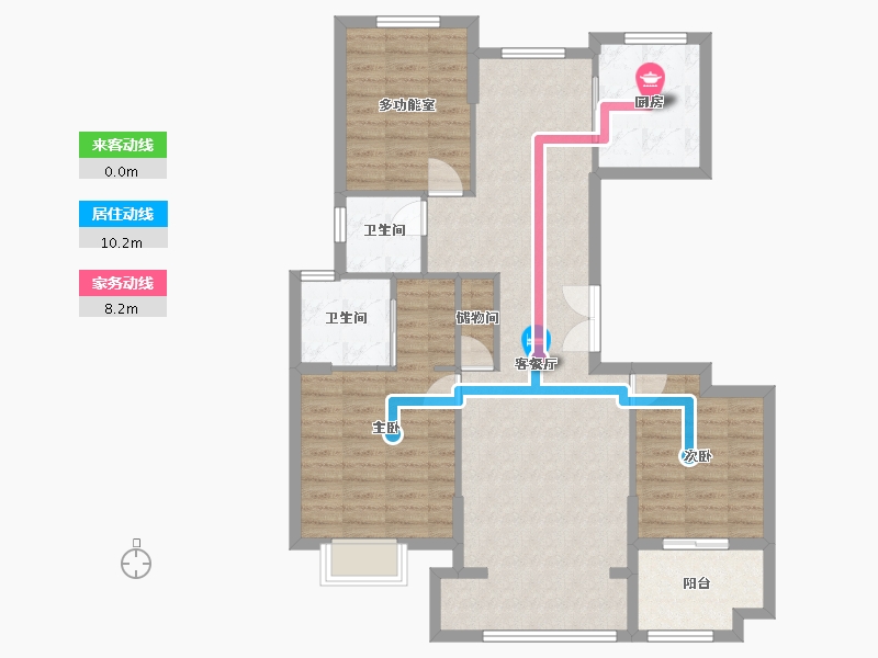 浙江省-温州市-东新润园-100.51-户型库-动静线