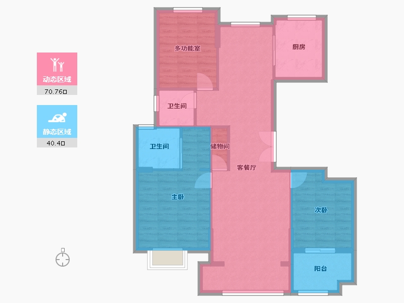 浙江省-温州市-东新润园-100.51-户型库-动静分区