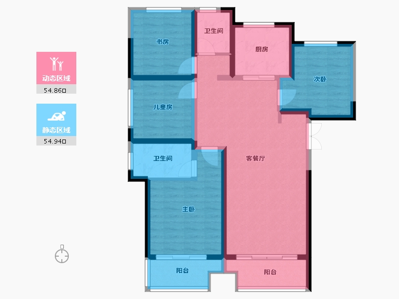 河南省-郑州市-永威泰和璟苑-113.60-户型库-动静分区