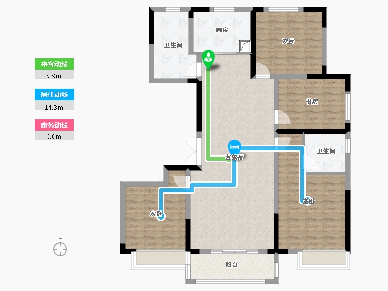 河南省-开封市-首座时代-120.00-户型库-动静线