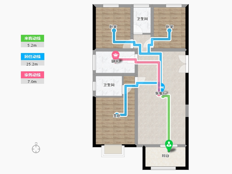 河北省-邯郸市-泰祥小区-91.50-户型库-动静线