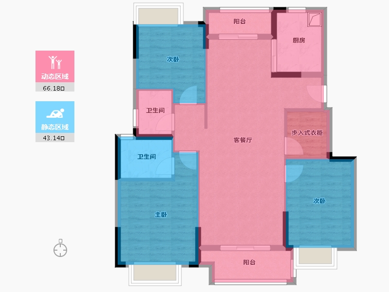 江西省-吉安市-吉新佳苑-96.62-户型库-动静分区