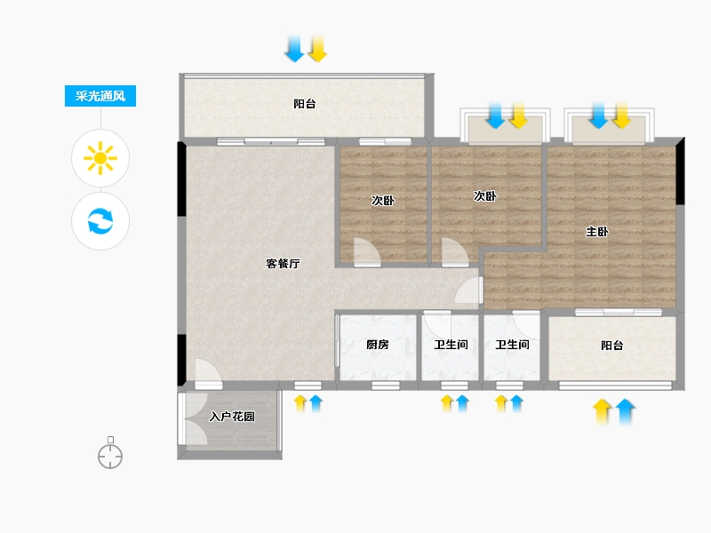 广东省-清远市-富域城-105.10-户型库-采光通风