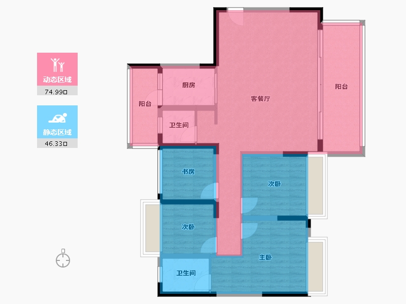 四川省-泸州市-城市之光-107.53-户型库-动静分区