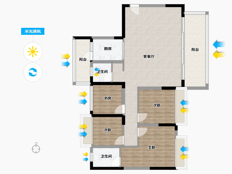 四川省-泸州市-城市之光-107.53-户型库-采光通风