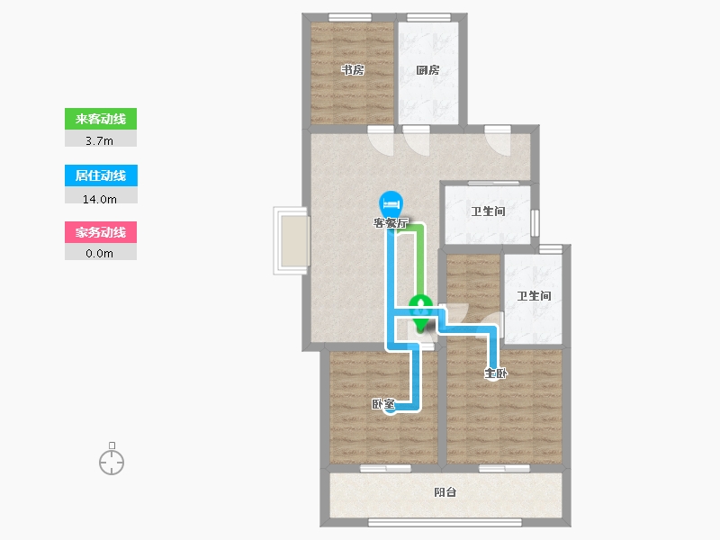 江苏省-苏州市-保利正荣堂悦-85.60-户型库-动静线