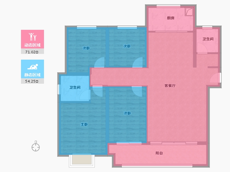 山东省-临沂市-壹号学府-112.90-户型库-动静分区