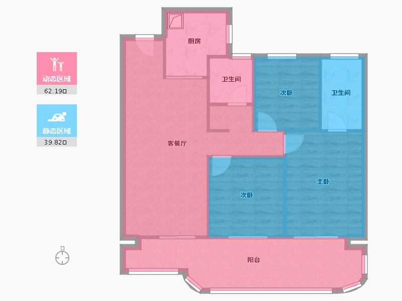 河南省-郑州市-万科翠湾中城-92.80-户型库-动静分区