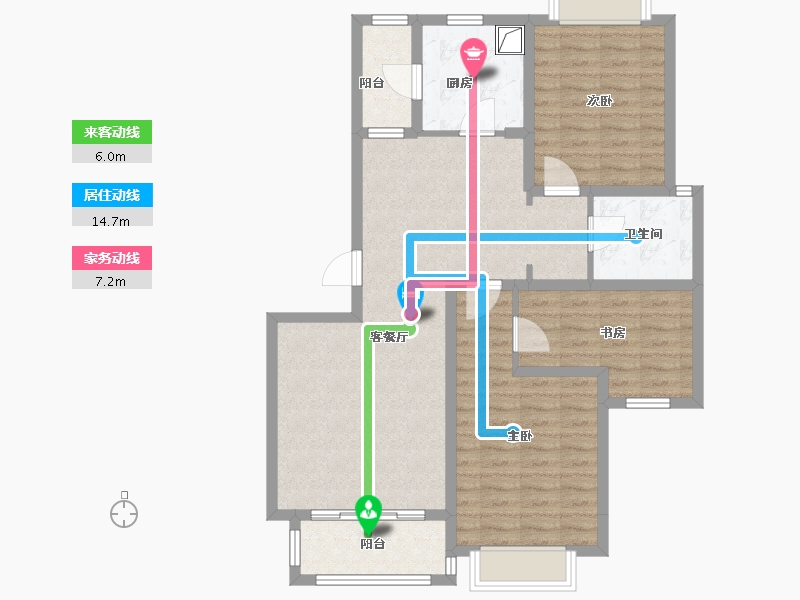 四川省-成都市-新里维多利亚公寓-97.00-户型库-动静线