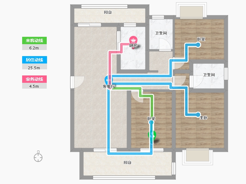 安徽省-池州市-碧桂园东至首府-92.68-户型库-动静线