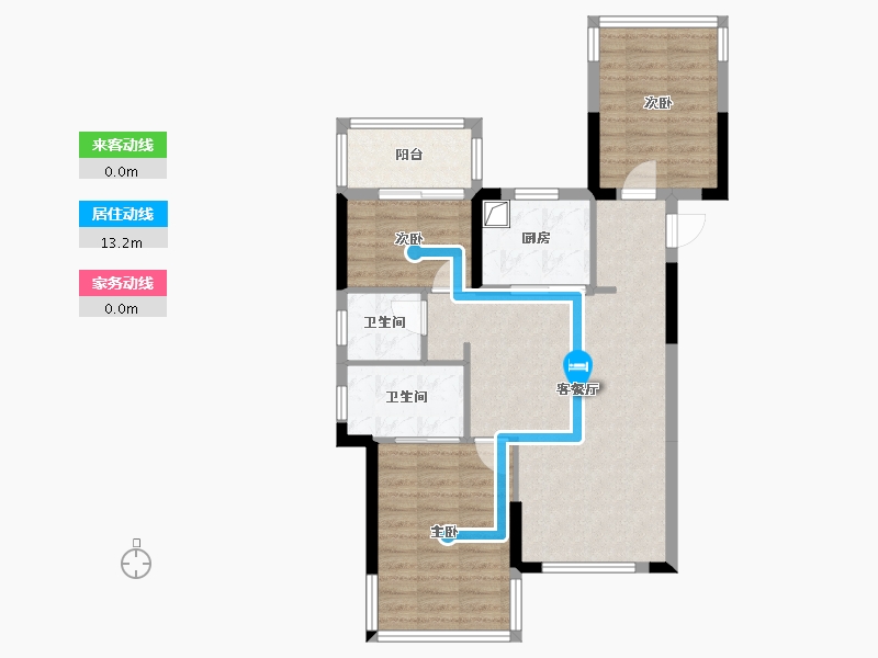 广西壮族自治区-南宁市-建发央玺-77.60-户型库-动静线