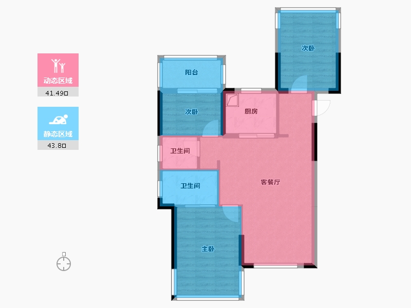 广西壮族自治区-南宁市-建发央玺-77.60-户型库-动静分区