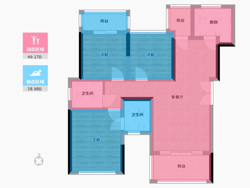 四川省-成都市-和悦澜庭-81.00-户型库-动静分区