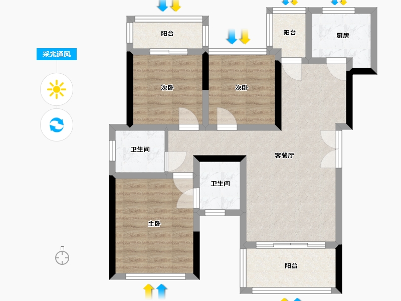 四川省-成都市-和悦澜庭-81.00-户型库-采光通风