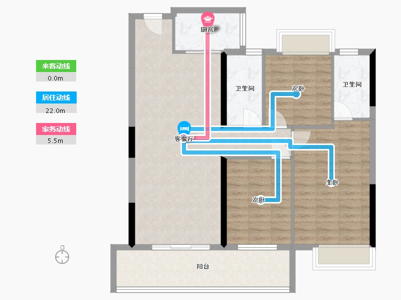 湖北省-十堰市-瑞富印象-93.60-户型库-动静线