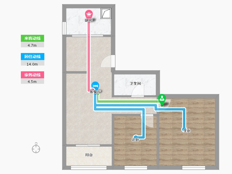 北京-北京市-新华里-12号院-62.40-户型库-动静线