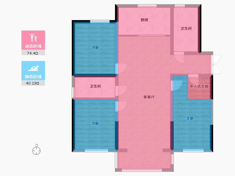 甘肃省-临夏回族自治州-丽都名苑-117.66-户型库-动静分区