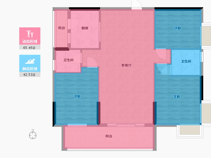 湖南省-岳阳市-合众领岛-101.21-户型库-动静分区