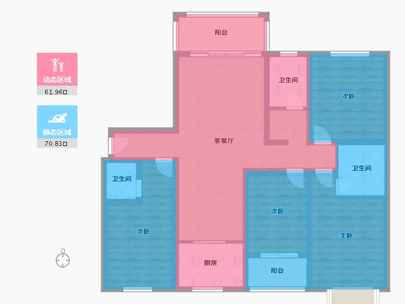 河南省-郑州市-牡丹苑(万庄路)-117.60-户型库-动静分区