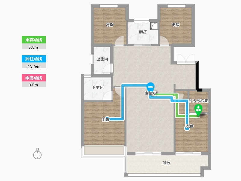 浙江省-嘉兴市-优佳花苑-96.00-户型库-动静线