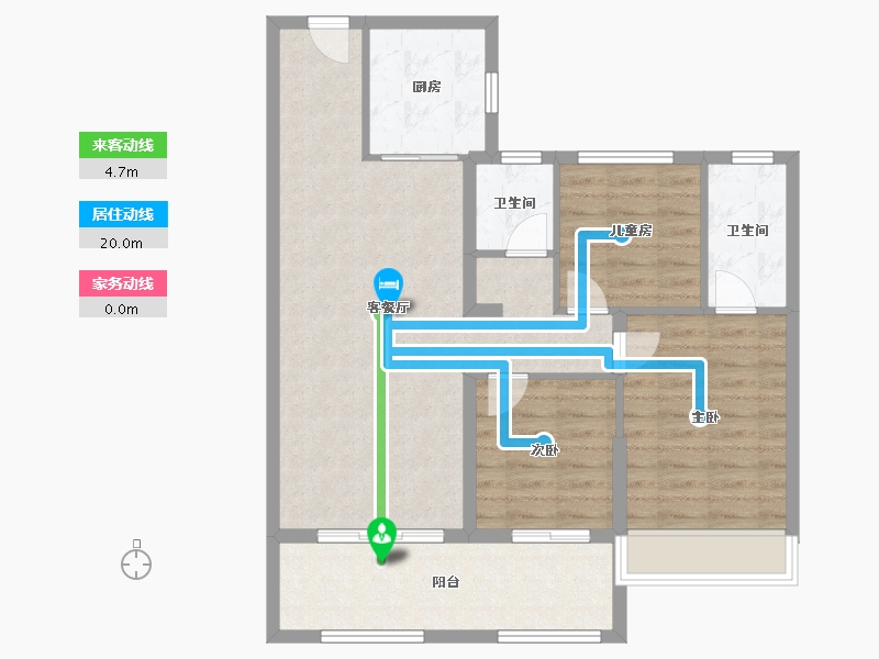 浙江省-丽水市-天悦湾-87.20-户型库-动静线