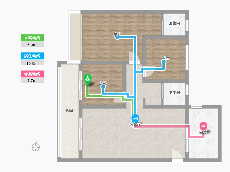 陕西省-咸阳市-融和城小区-92.66-户型库-动静线