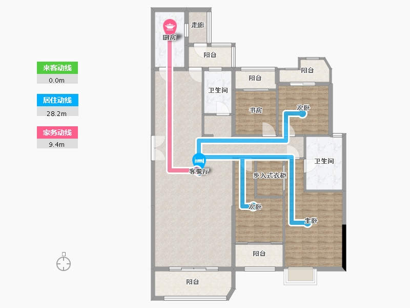 福建省-莆田市-皇庭水岸2期A2区-146.34-户型库-动静线